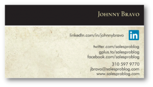 Johnny Bravo Business Card